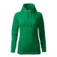 Hanorac cu gluga femei, fara fermoar, 320g/m2, verde mediu Hanorac cu gluga femei, fara fermoar, 320g/m2, verde mediu