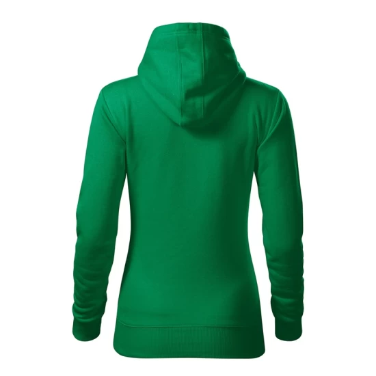 Hanorac cu gluga femei, fara fermoar, 320g/m2, verde mediu Hanorac cu gluga femei, fara fermoar, 320g/m2, verde mediu