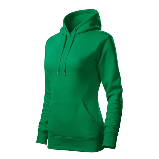 Hanorac cu gluga femei, fara fermoar, 320g/m2, verde mediu Hanorac cu gluga femei, fara fermoar, 320g/m2, verde mediu