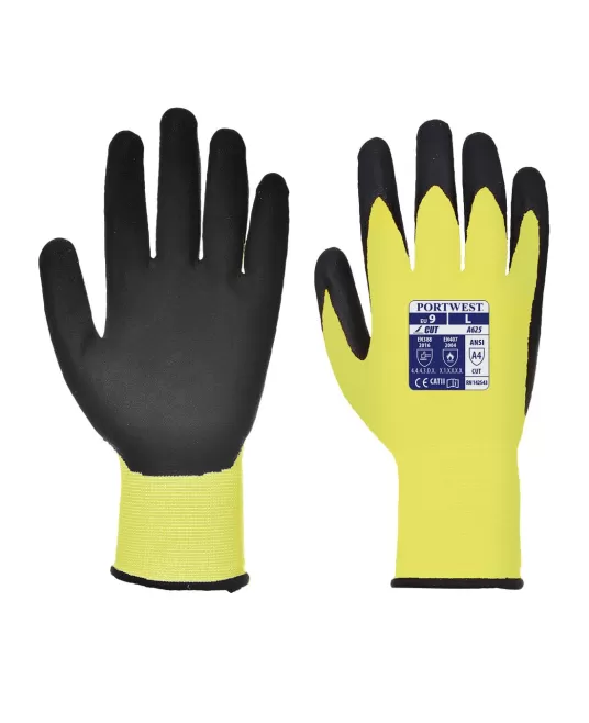 Manusi de protectie antitaiere si termica VIS-Tex5 Cut Resistant [A625] Galben si negru