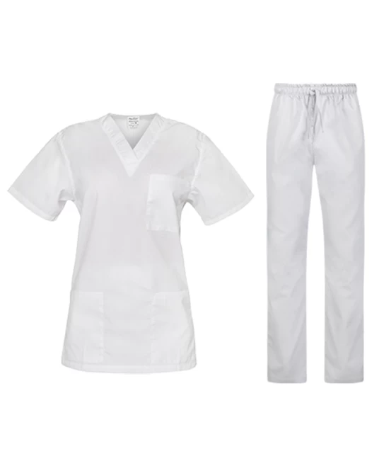 Costum industria alimentara sau Curatenie, tercot 180g/m2, alb Costum industria alimentara sau Curatenie, tercot 180g/m2, alb