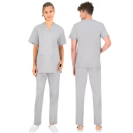 Costum industria alimentara sau Curatenie, tercot 180g/m2 gri deschis