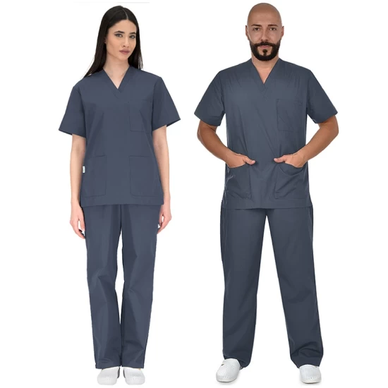 Costum industria alimentara sau Curatenie, tercot 180g/m2 gri inchis Costum industria alimentara sau Curatenie, tercot 180g/m2 gri inchis