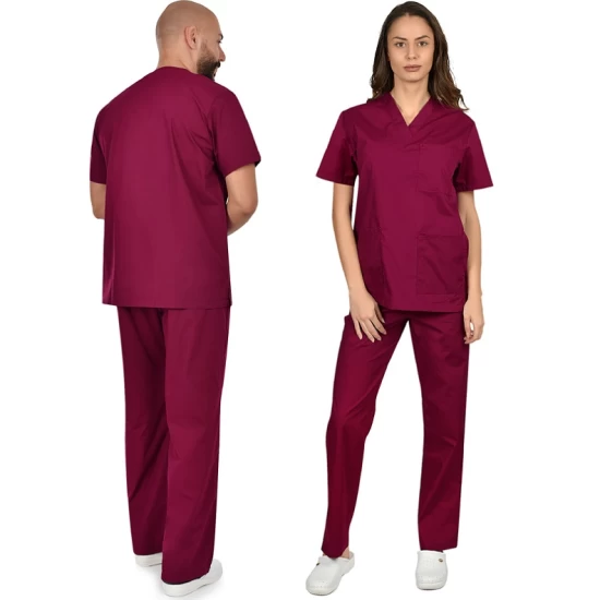Costum industria alimentara sau Curatenie, tercot 180g/m2, visiniu Costum industria alimentara sau Curatenie, tercot 180g/m2, visiniu