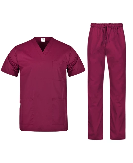 Costum industria alimentara sau Curatenie, tercot 180g/m2,  visiniu Costum industria alimentara sau Curatenie, tercot 180g/m2,  visiniu