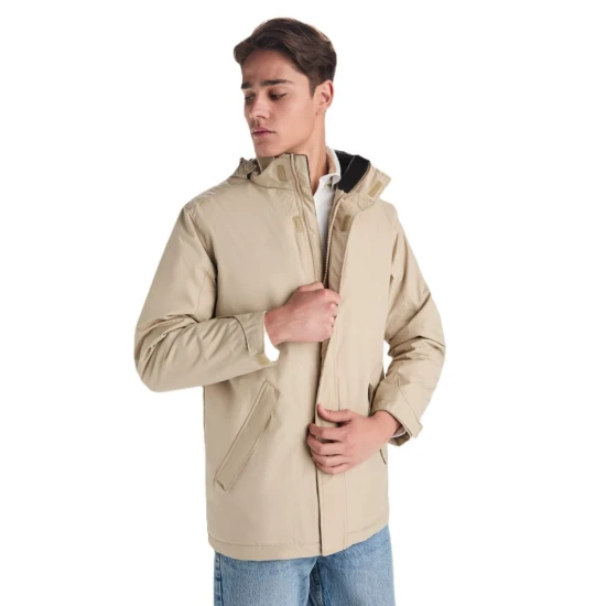 Jacheta de iarna barbati, impermeabila, nisipiu