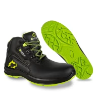 Bocanci de protectie S3 SRC, bombeu si lamela metalica, talpa verde