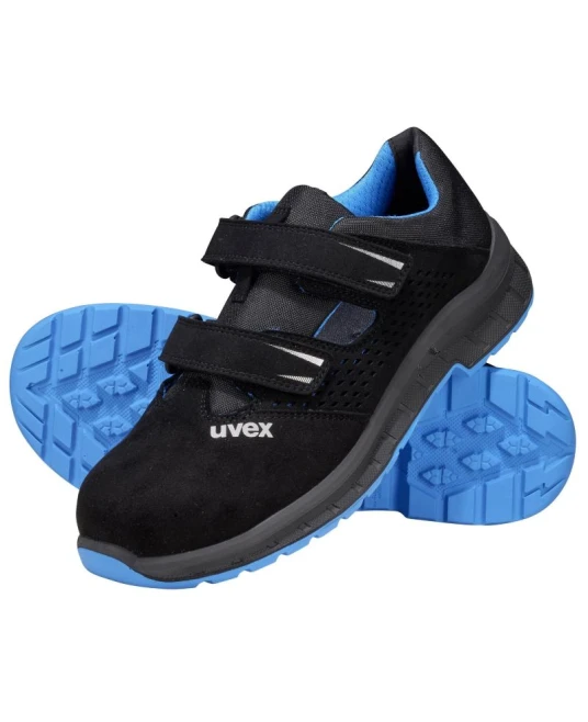 Uvex 2 sandale de protectie S1 ESD, negru-albastru