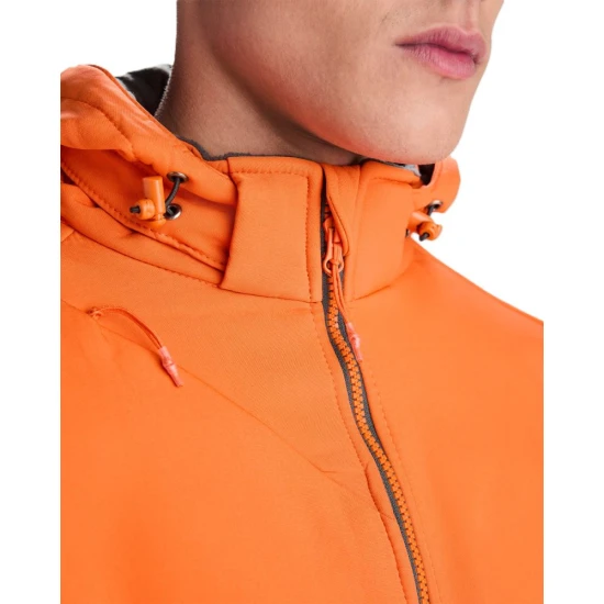 Jacheta softshell cu gluga, portocaliu