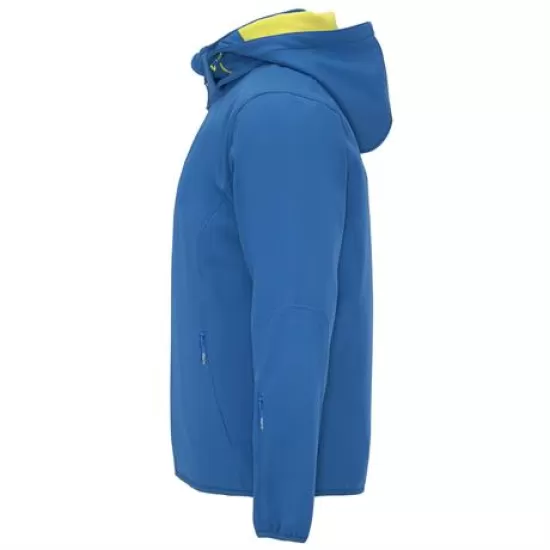 Jacheta softshell cu gluga, albastru royal