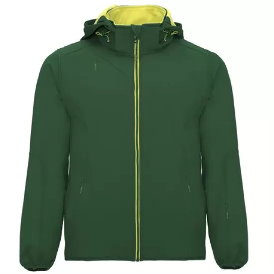 Jacheta softshell cu gluga, verde sticla Jacheta softshell cu gluga, verde sticla