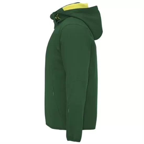 Jacheta softshell cu gluga, verde sticla Jacheta softshell cu gluga, verde sticla