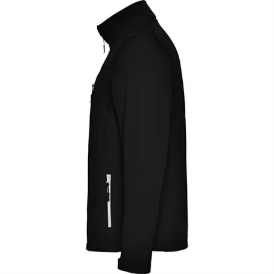 Jacheta softshell barbati, fermoar contrastant, Negru Jacheta softshell barbati, fermoar contrastant, Negru