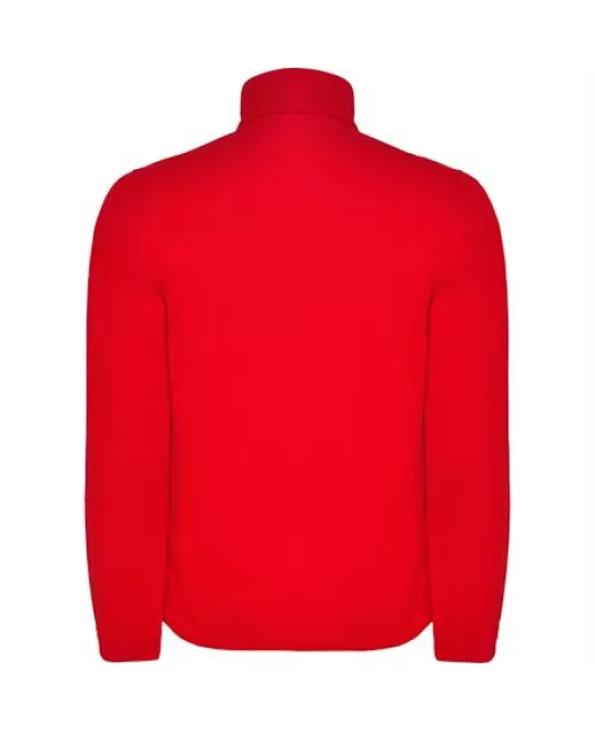 Jacheta softshell barbati, fermoar contrastant, Rosu