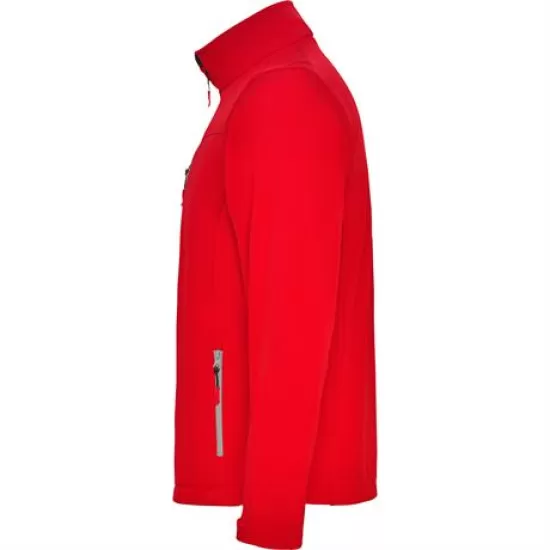 Jacheta softshell barbati, fermoar contrastant, Rosu Jacheta softshell barbati, fermoar contrastant, Rosu