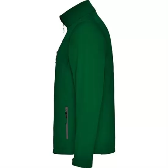 Jacheta softshell barbati, fermoar contrastant, Verde Jacheta softshell barbati, fermoar contrastant, Verde