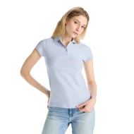 Tricou polo premium femei, bumbac 200g/mp, Albastru zen