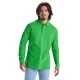 Tricou polo maneca lunga barbati 220g/mp, verde iarba