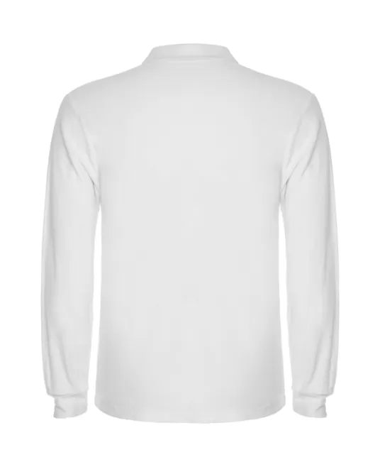 Tricou polo maneca lunga barbati 220g/mp, alb Tricou polo maneca lunga barbati 220g/mp, alb