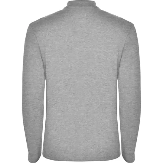 Tricou polo maneca lunga barbati 220g/mp, gri melanj Tricou polo maneca lunga barbati 220g/mp, gri melanj
