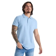 Tricou polo premium barbati, bumbac 200g/mp, Albastru celest
