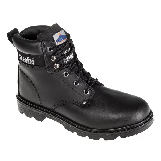 Bocanci de protectie bombeu metalic si lamela, talpa PU/TPU S3 [FW11] Negru