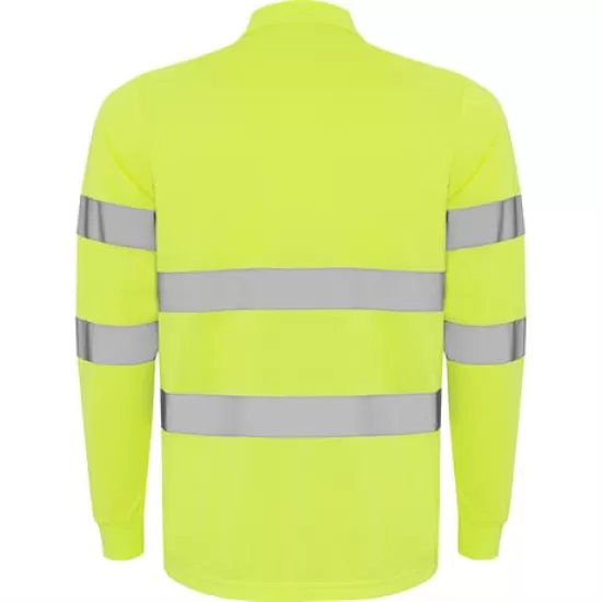Tricou polo reflectorizant, cu maneca lunga Galben Tricou polo reflectorizant, cu maneca lunga Galben