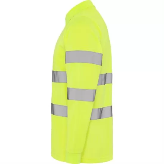 Tricou polo reflectorizant, cu maneca lunga Galben Tricou polo reflectorizant, cu maneca lunga Galben