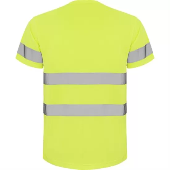 Tricou reflectorizant cu maneca scurta, 130g/mp Galben Tricou reflectorizant cu maneca scurta, 130g/mp Galben