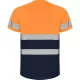 Tricou reflectorizant cu maneca scurta, 130g/mp Portocaliu si bleumarin Tricou reflectorizant cu maneca scurta, 130g/mp Portocaliu si bleumarin