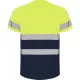 Tricou reflectorizant cu maneca scurta, 130g/mp Galben si bleumarin Tricou reflectorizant cu maneca scurta, 130g/mp Galben si bleumarin