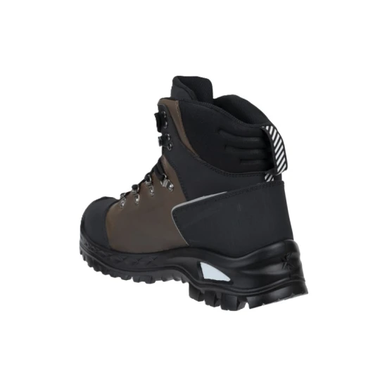 Bocanci de protectie S3 SR FO CI HI, bombeu metalic, maro