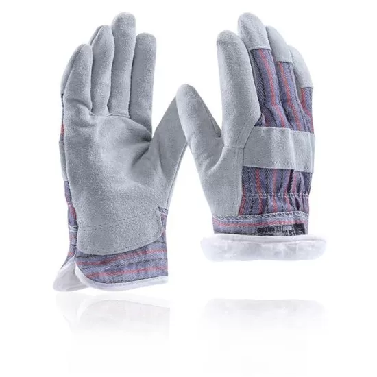 Manusi de iarna Gino Winterdin spalt bovina si bumbac, gri, 10/XL Manusi de iarna Gino Winterdin spalt bovina si bumbac, gri, 10/XL