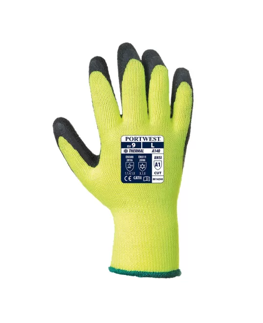 Manusi de protectie termica frig, impregnare latex [A140] Galben si Negru
