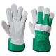 Manusi protectie lacatus, piele spalt [A220] Verde