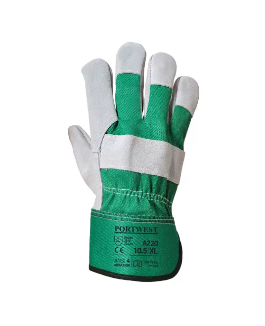 Manusi protectie lacatus, piele spalt [A220] Verde