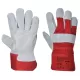 Manusi protectie lacatus, piele spalt [A220] Rosu