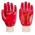Manusi de protectie din PVC, manseta stransa [A400] Rosu
