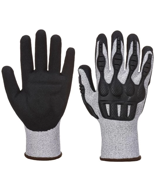 Manusi protectie maxima impact [A723] Gri si negru