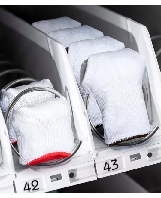 Manusi de precizie imersate in poliuretan, alb