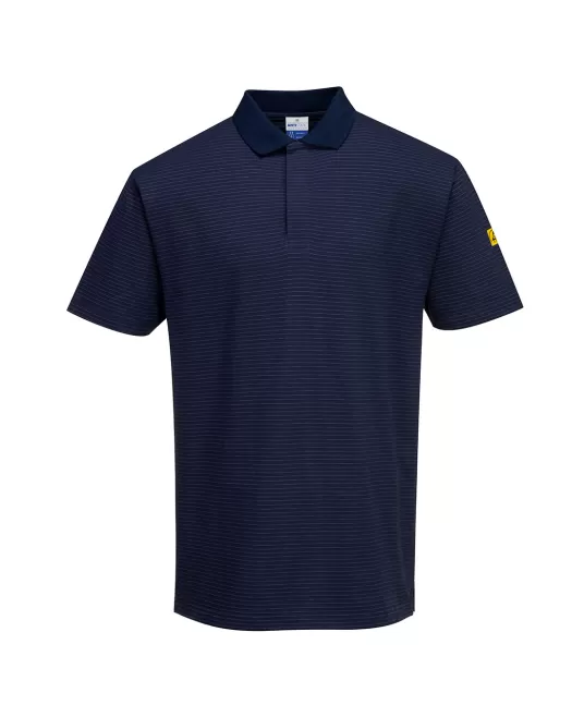 Tricou polo ESD antistatic, 195g/m2  Bleumarin Tricou polo ESD antistatic, 195g/m2  Bleumarin