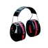 Antifoane externe 3M Peltor Optime III cu banda pentru cap, negru-rosu