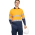 Tricou polo reflectorizant, cu maneca lunga Bleumarin si portocaliu