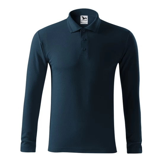 Tricou polo maneca lunga barbati, 200g/m2, Malfini LS 221, Bleumarin Tricou polo maneca lunga barbati, 200g/m2, Malfini LS 221, Bleumarin