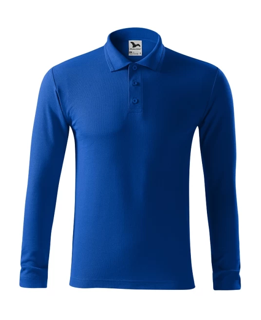 Tricou polo maneca lunga barbati, 200g/m2, Malfini LS 221, Albastru regal Tricou polo maneca lunga barbati, 200g/m2, Malfini LS 221, Albastru regal