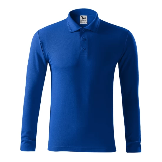 Tricou polo maneca lunga barbati, 200g/m2, Malfini LS 221, Albastru regal Tricou polo maneca lunga barbati, 200g/m2, Malfini LS 221, Albastru regal