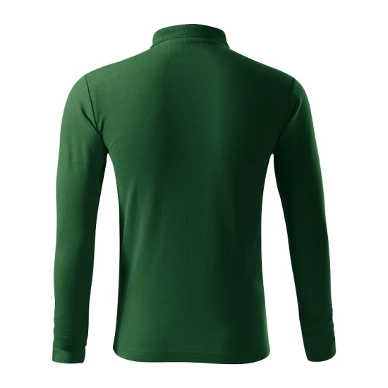 Tricou polo maneca lunga barbati, 200g/m2, Malfini LS 221, Verde sticla Tricou polo maneca lunga barbati, 200g/m2, Malfini LS 221, Verde sticla