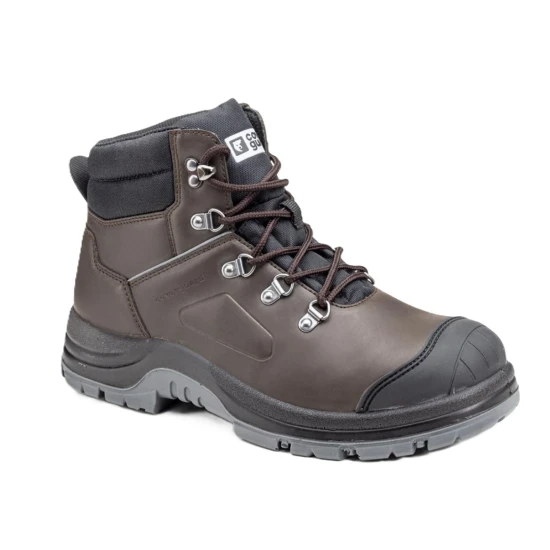 Bocanci de protectie S3 SRC, bombeu metalic, maro