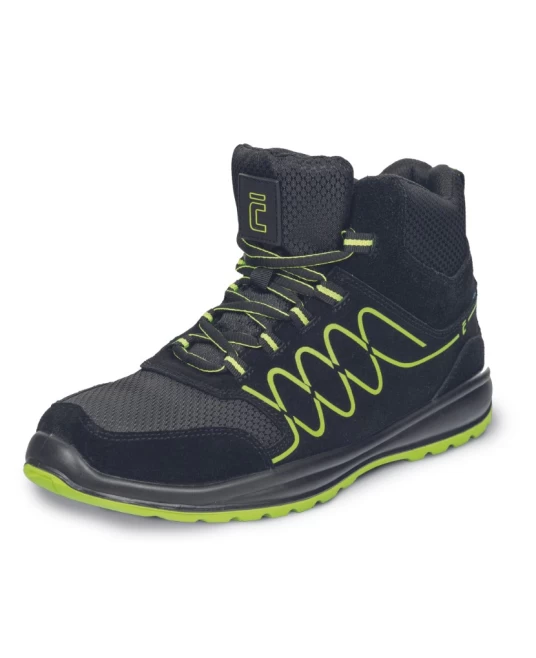 Bocanci de protectie S3 SR model sport, negru-verde Bocanci de protectie S3 SR model sport, negru-verde