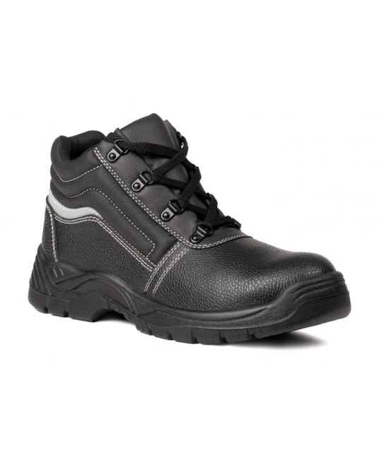 Bocanci de protectie S1P, bombeu metalic, negru Bocanci de protectie S1P, bombeu metalic, negru